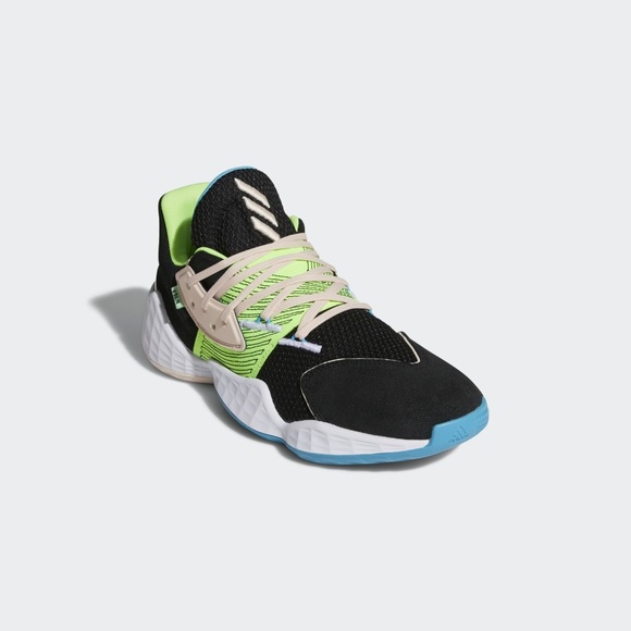 Adidas Harden Vol. 4 Low Mens Basketball Shoes Black Green FY0874 NEW Size 7.5 - Picture 5 of 7